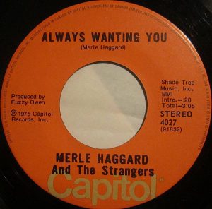 Single Merle Haggard Capitol 1975